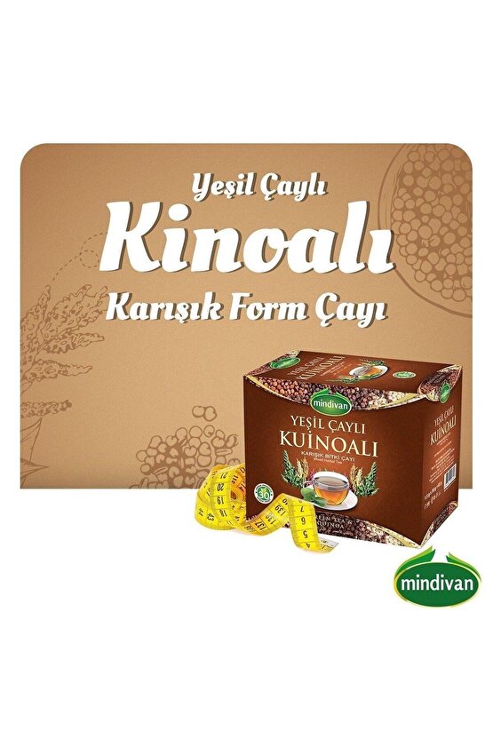 Yeşil Çaylı Kinoalı Karışık Form Çayı 1.5 gr x 30 Süzen Poşet x 12 Adet