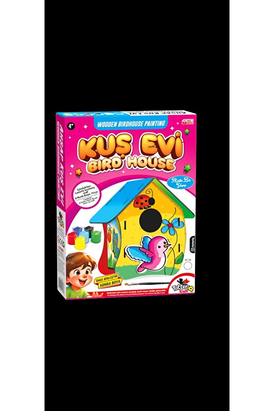Bu-bu Kuş Evi Ahşap Boyama Gm0013 Demonte olarak gönderilmektedir.