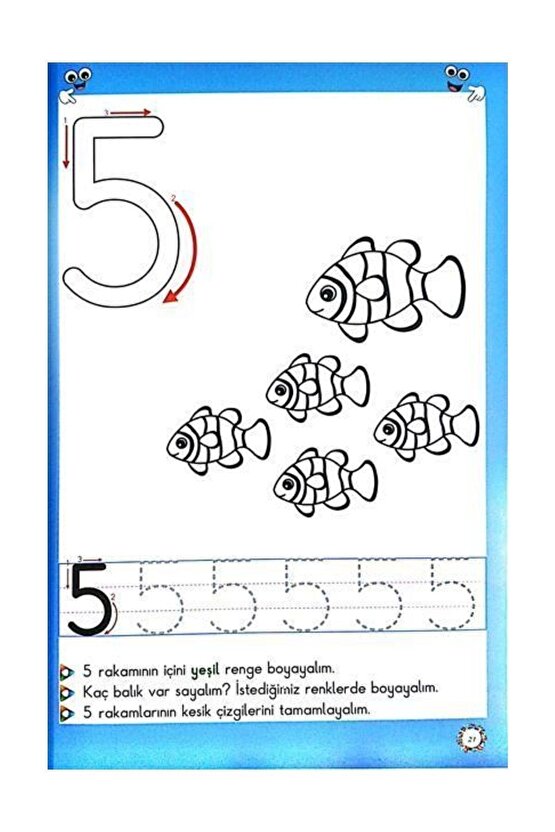 6 Yaş Ilkokula Hazırlık Çizgi Çalışmaları (Beyaz Pusula)