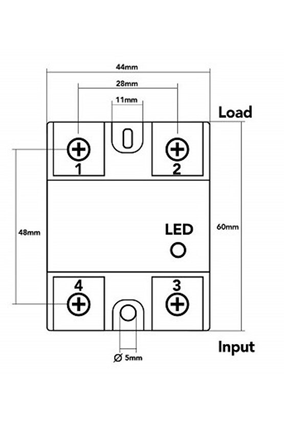 SSR-10 DA Solid State Röle (10 Amper) – 3-32V DC Giriş  24-380V AC Çıkış – Tek Fazlı Elektronik Röl