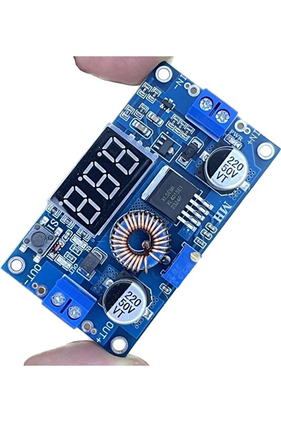 XL4015 75W 5A Dc-Dc Voltmetre Ekranlı (3digits) Voltaj Düşürücü Modül