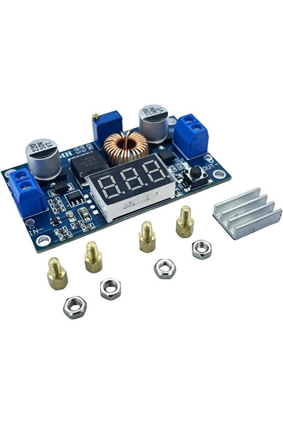 XL4015 75W 5A Dc-Dc Voltmetre Ekranlı (3digits) Voltaj Düşürücü Modül