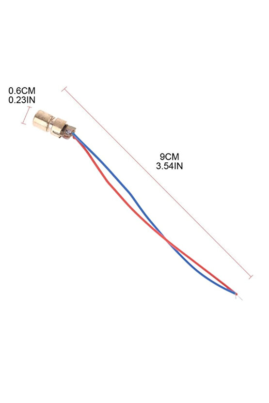 Kablolu Nokta Lazer Modül Metal Kafa 3v 5v 650nm Kırmızı