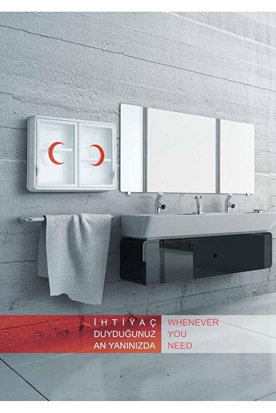 İş Yeri 2 Kapaklı Ecza Dolabı