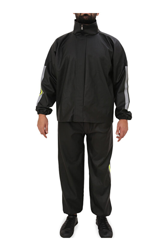 Motosiklet Yağmurluğu Alt Üst Takım Pvc Su Geçirmez Motorcu Yağmurluk - Kurye Yağmurluk