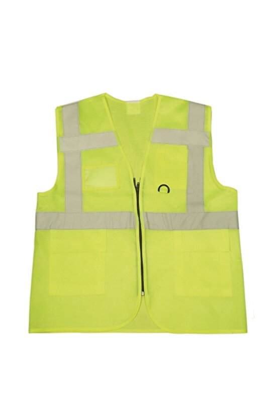 Sarı Reflektörlü Motor Ve Scooter Kullanımına Uygun Cepli Yelek