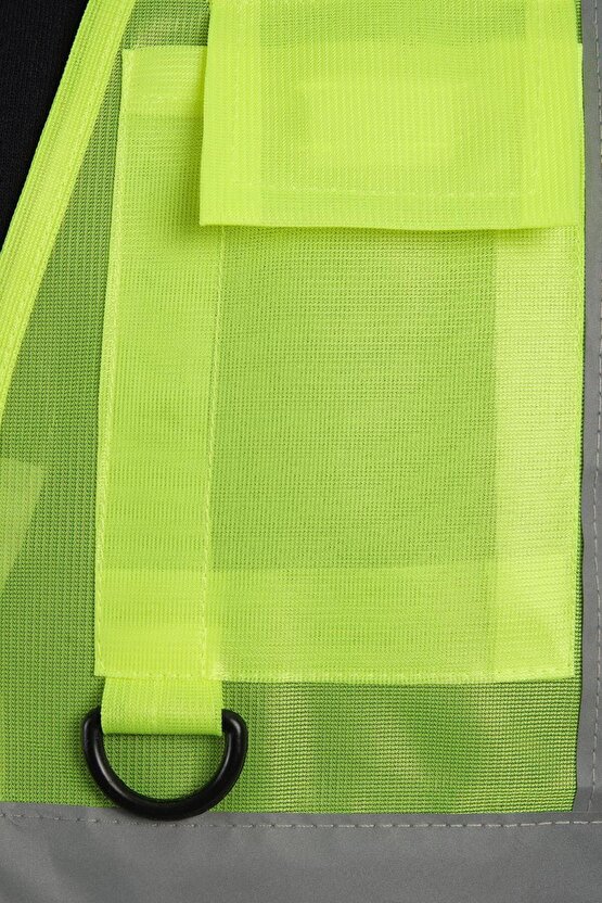 Motosiklet Yüksek Görünümlü Yelek Reflektörlü Fermuarlı Reflektik Motorcu Yelek Yeni Yasaya Uygun M