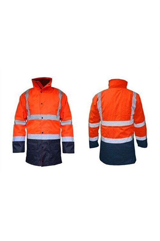 Erkek Turuncu Lacivert Parka