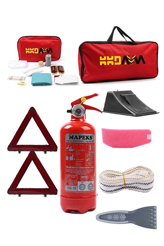 Dikdörtgen Trafik Ve Ilk Yardım Seti Çantası Ekonomik