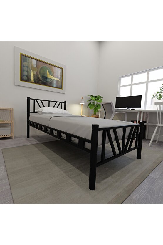 Gardenya Tek Kişilik Metal Karyola A Kalite, Ses Çıkarmaz ,Ölçülü Model Karyola