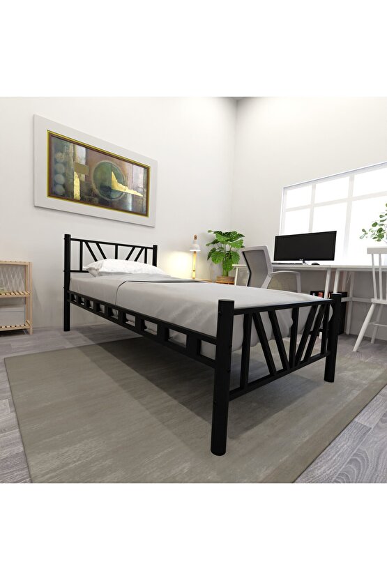 Gardenya Tek Kişilik Metal Karyola A Kalite, Ses Çıkarmaz ,Ölçülü Model Karyola