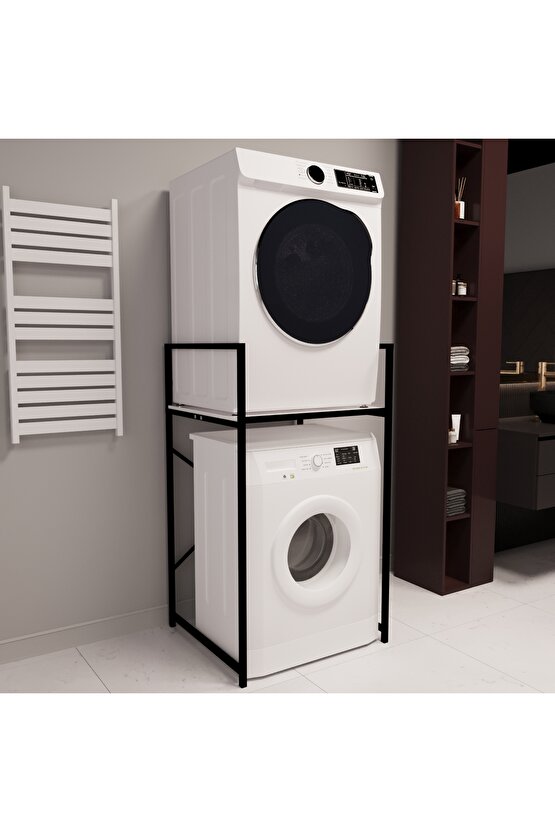 Banyo Rafı Çamaşır ve Kurutma Makinesi Dolabı Beyaz 1624