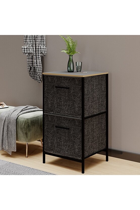 Çok Amaçlı Dolap 2 Çekmeceli Orta Boy Komodin Sehpa