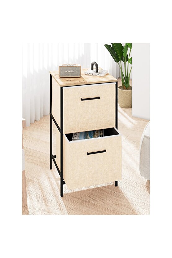 Çok Amaçlı Dolap 2 Çekmeceli Orta Boy Komodin Sehpa