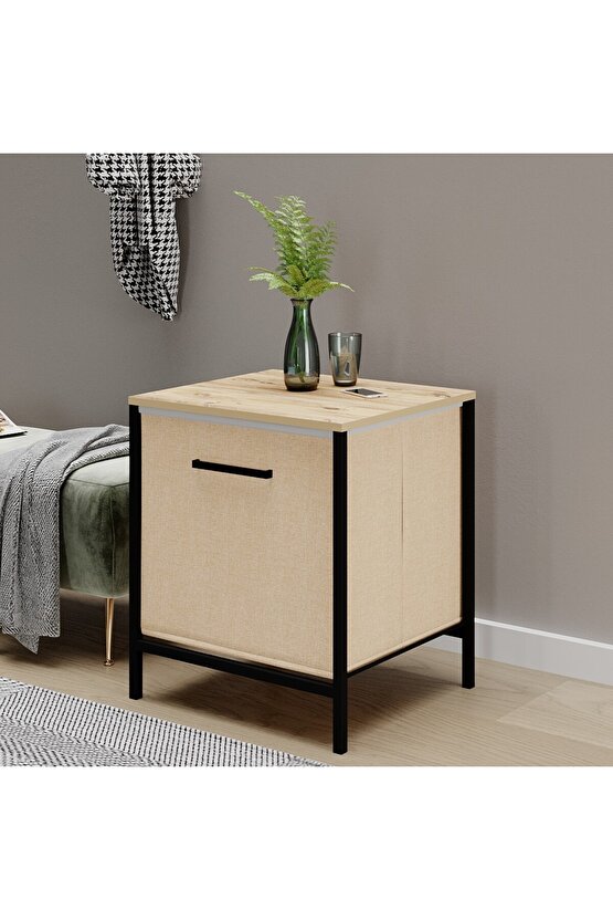 Çok Amaçlı Dolap 1 Çekmeceli Komodin Sehpa