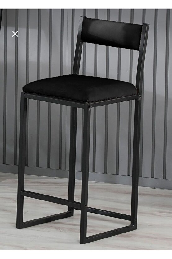 Bar Sandalyesi Bar Taburesi Siyah Metal Mutfak Sandalyesi Otel Cafe Sandalyesi Siyah