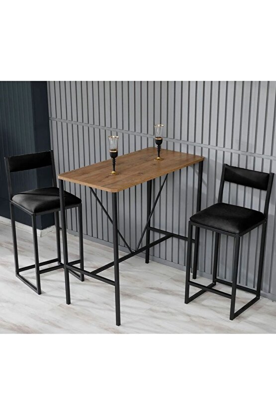 Bar Sandalyesi Bar Taburesi Siyah Metal Mutfak Sandalyesi Otel Cafe Sandalyesi Siyah