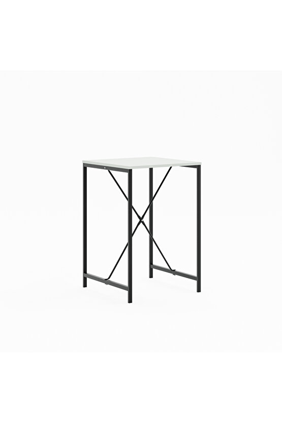 Bar Masası Mutfak Masası Otel Cafe Masa Beyaz 1570