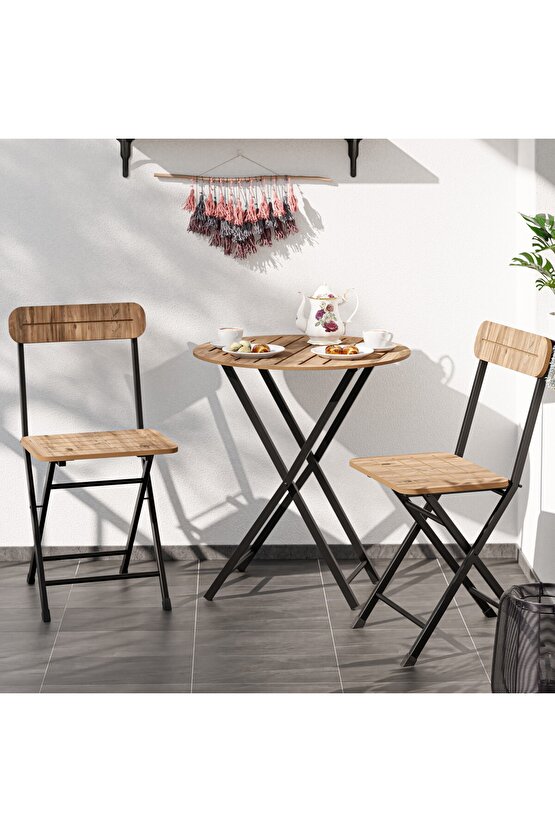 Bistro Takım Bahçe Masa Sandalye Yuvarlak