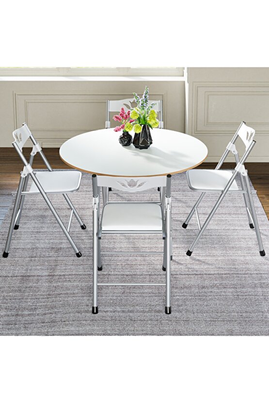 Katlanır Masa ve 4 Adet Sandalye Seti