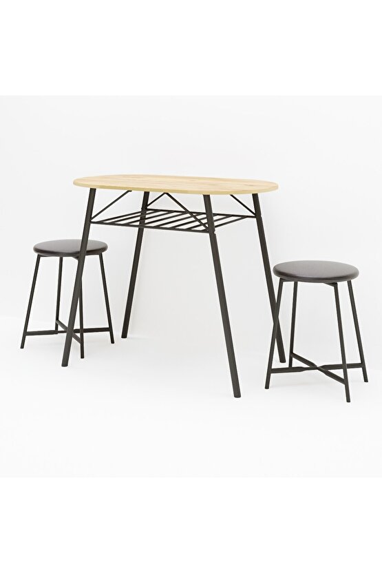 Mutfak Masası Oval Tabure Takımı Masa Sandalye Takımı