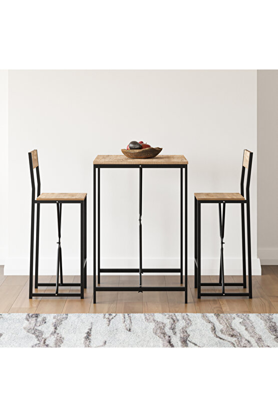 Bar Masa Sandalye Seti Mutfak Yemek Masası Takımı 1009