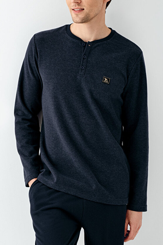 Erkek Lacivert Pijama Takımı