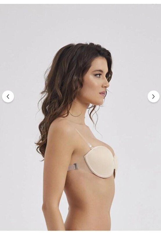 Kadın TEN Sırtı Şefaf Destekli B Kap Sütyen 2138 (İÇİ DOLGULUDUR)