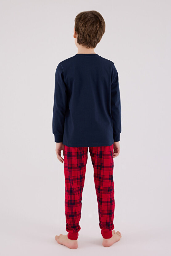 Erkek Çocuk Lacivert Pijama Takımı