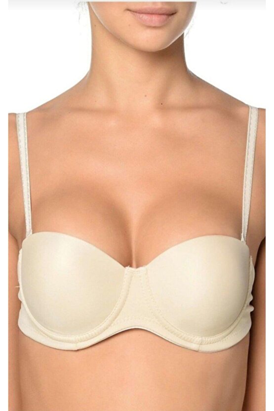 2850 Dolgulu Straplez Sütyen - Ten