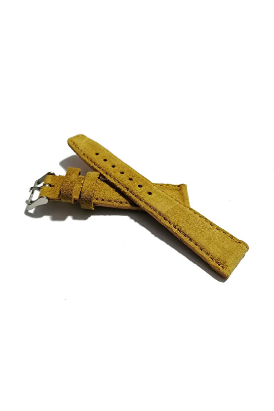 &Her Saate Uyumlu KADİFE GÖRÜNÜMLÜ Saat Kordonu SARI 20 mm (435 )