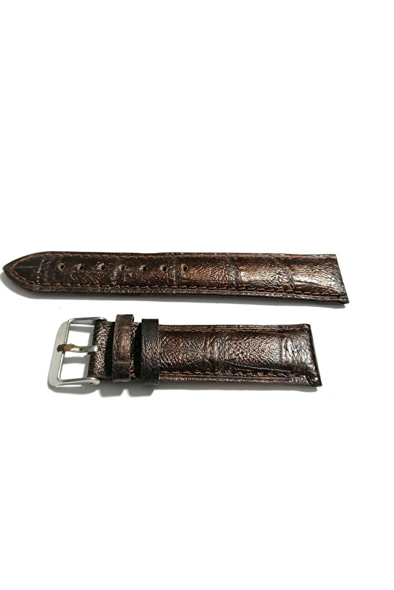 &Her Saate Uyumlu Hakiki Deri Saat Kordonu kahverengi 22 mm ( 381 )