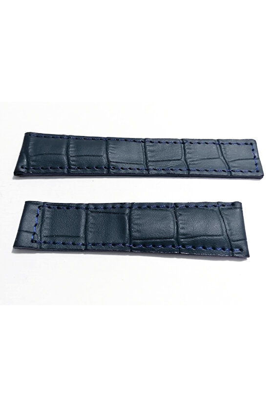 Tag-heuer Uyumlu  20-18  Mavi   Dikişli  Mavi  Hakiki dana derisi  03