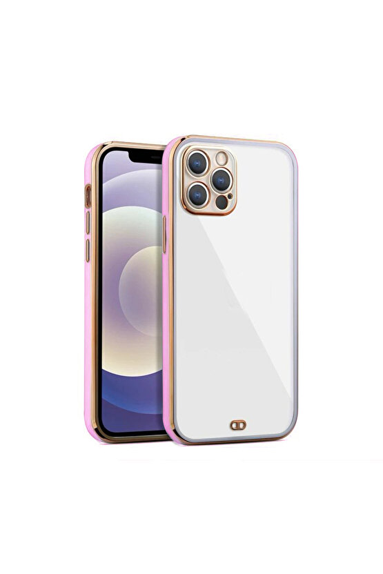 iPhone 13 Pro Arka kapak Kılıf Pembe kenarlı rose