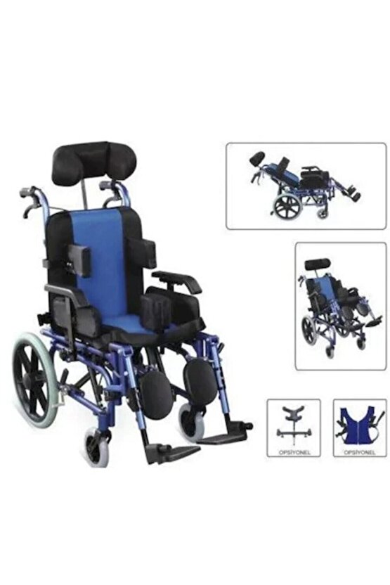 Parapleji (spastik Için) Çocuk Tekerlekli Sandalye
