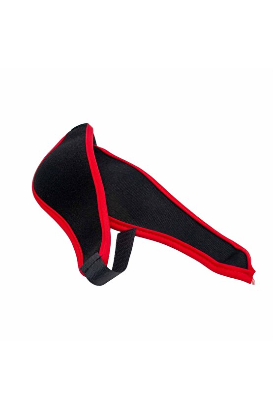 Kepçe Kulak Ameliyatı Sonrası Medikal Bandaj | Siyah-Kırmızı Kulak Destek Bandı | Esnek, Rahat,