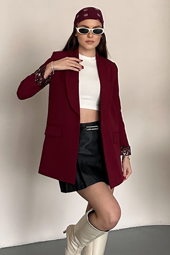 Kadın Blazer Ceket Oversize Uzun | Lepoar Astarlı Klasik Şık Ofis & Günlük