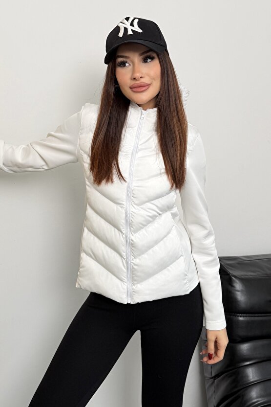 Kadın Kapüşonlu Şişme Mont Range Rover Mom Ceket