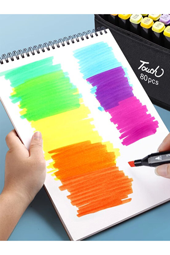 36 Adet Renkli Çift Uçlu Kalınince Uçlu Keçeli Marker Seti Profesyonel Çizim Ve Boyama 36 lı