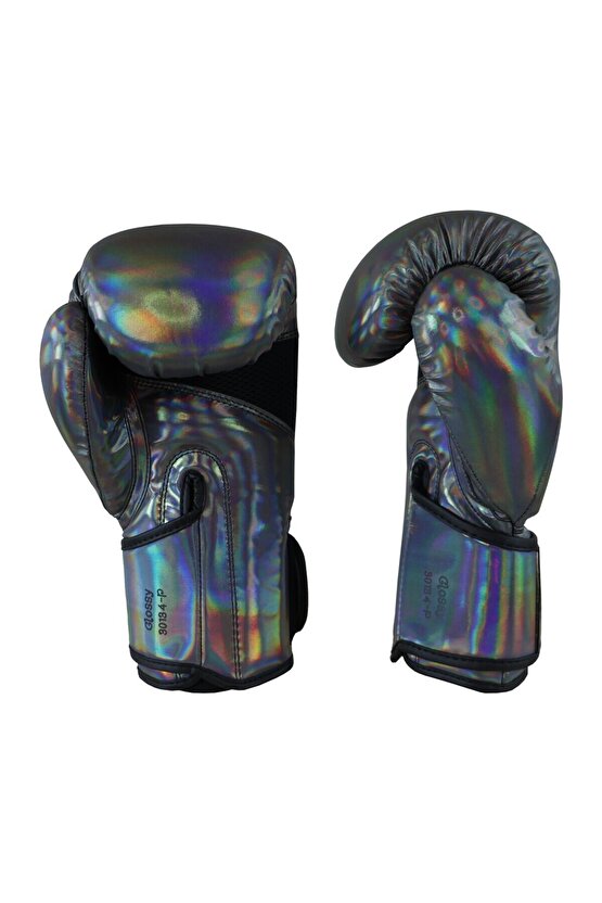 Dragon Glossy Kick Boks Eldiveni Muay Thai Müsabaka ve Antreman Eldiveni Bandajlı 3lü Set