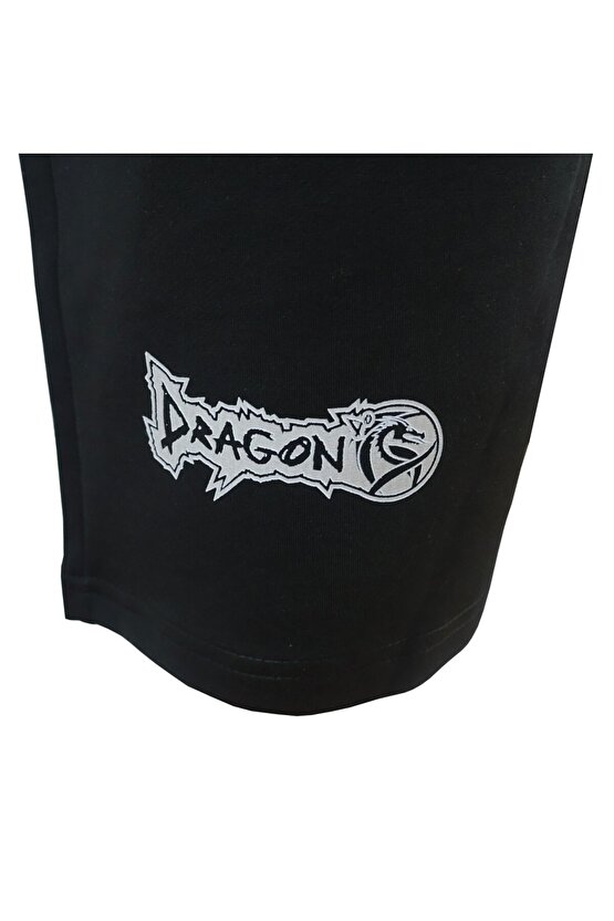 MT3038 Muaythai Şortu Türkiye Muay thai Team Baskılı Siyah Şort