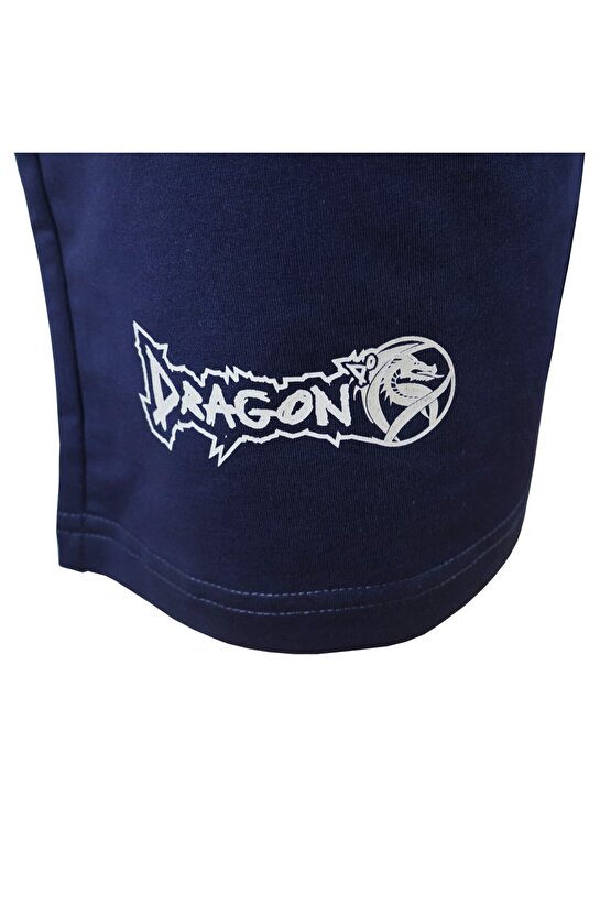 MT3038 Muaythai Şortu Türkiye Muay Thai Team Baskılı Lacivert Şort