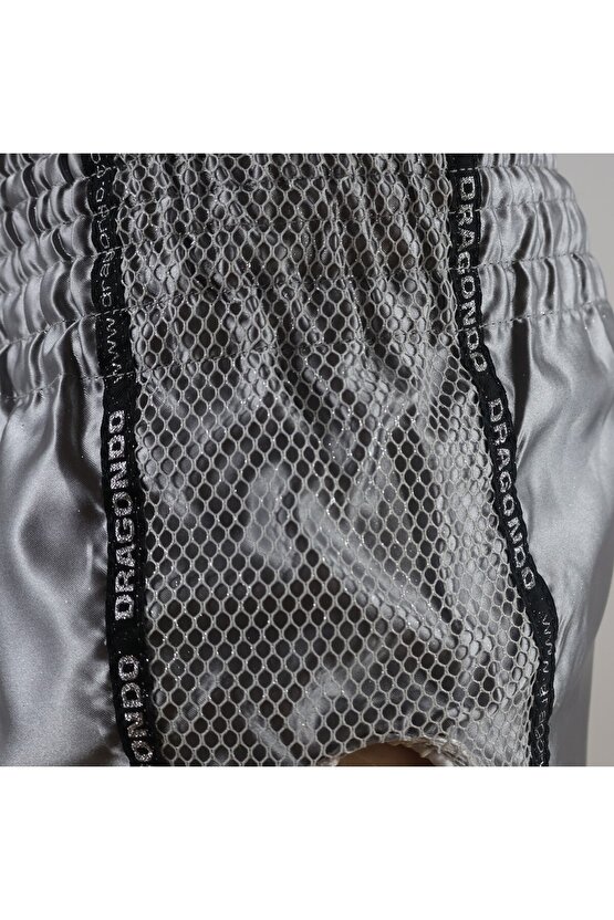 MT3076 Shiny Muay Thai Gri Kick Boks Şortu