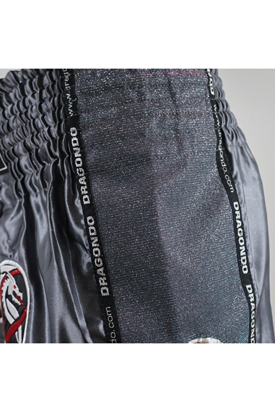 MT3076 Shiny Muay Thai Antrasit Kick Boks Şortu