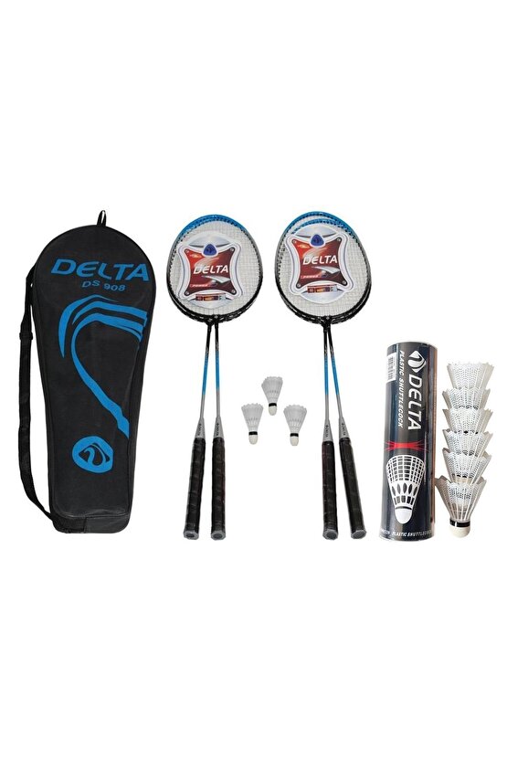 4 Adet Badminton Raketi + Badminton Çantası + 9 Adet Badminton Topu Seti