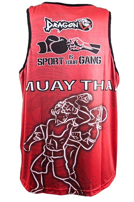 Giftoom Spor- Federasyon Logolu Dijital Baskılı Muay Thai Atlet