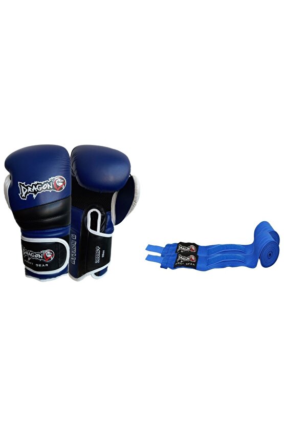 Attack Boks Eldiveni ve Boks Bandaj 2 li Set Kick Boks Muaythai Boks Eldiveni