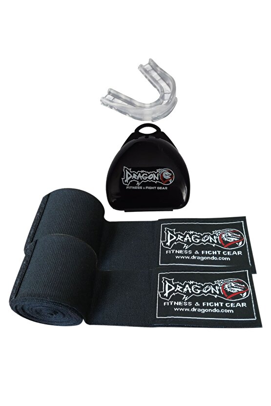 Boks Bandajı Elastik Bandaj (çift) Ve Dişlik 2li Set