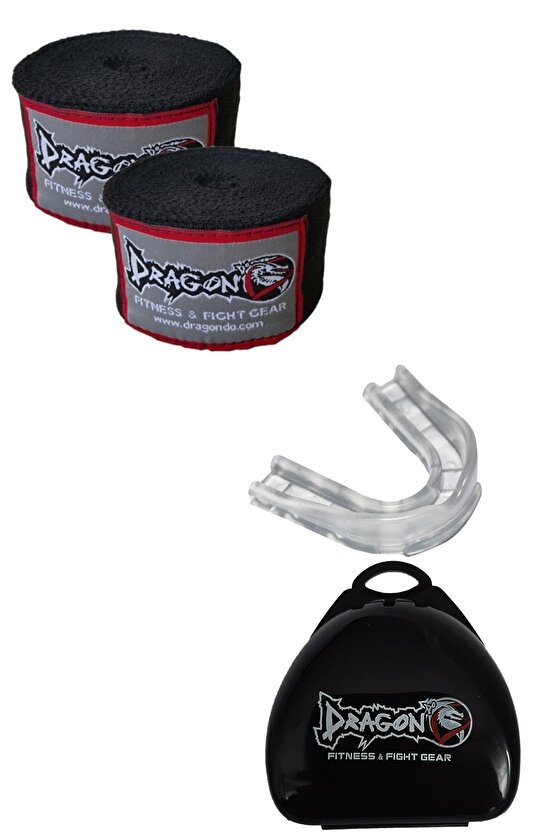 99120 Profesyonel Kutulu Boks Dişliği Ve 3,5 M Siyah Boks Bandaj Set