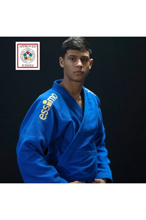 IJF Onaylı Gold Judo Elbisesi Mavi Judogi